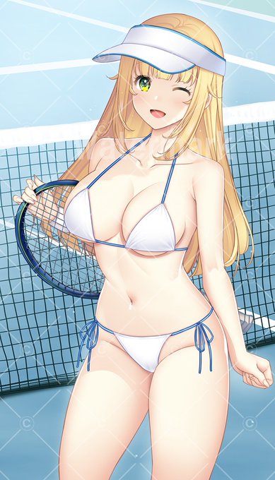 夏を先取りした眩しい白ビキニ姿

#オリジナルイラスト #ビキニ 