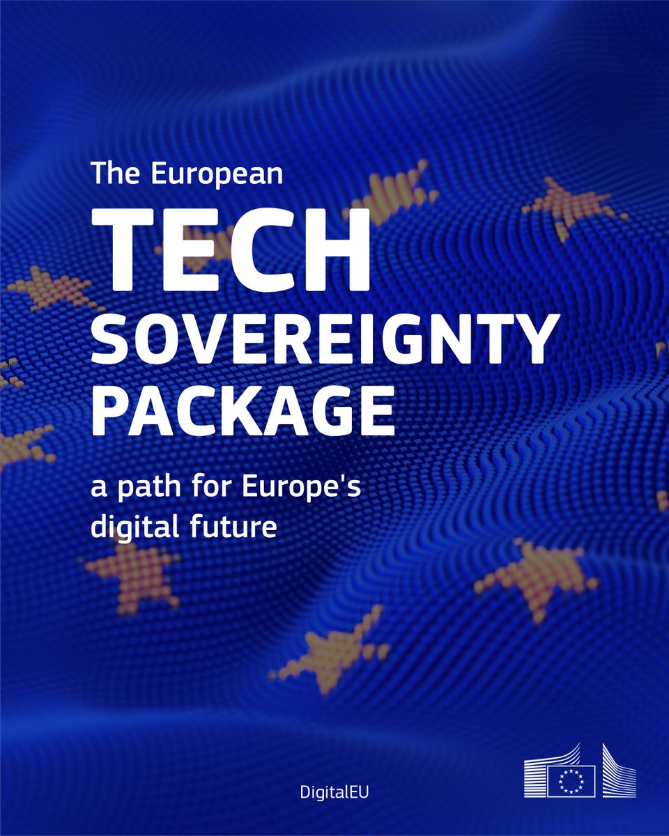 DigitalEU's tweet photo. 🇪🇺 We are building the future...

The new Technological Sovereignty Package will allow Europe to develop, control and scale up critical technologies ↓ https://t.co/P1rFAp0JLX