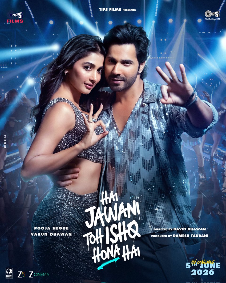 BloodyPixel's tweet photo. Poster designs for #HaiJawaniTohIshqHonaHai 🎨❤️ 

@hegdepooja @Varun_dvn  @mrunal0801 #DavidDhawan @RameshTaurani @TipsFilmsInd  #ChunnariChunnari #VarunDhawan #PoojaHegde #MrunalThakur @Nishanth_Offcl https://t.co/Hjopp4v4bY