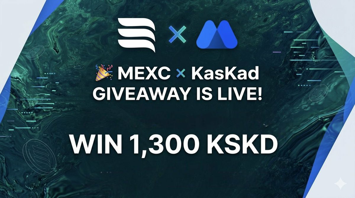 BlitzXCrypto's tweet photo. 🎉 MEXC × KasKad Community Giveaway is Live!

MEXC and KasKad are giving back to the community with a 13,000 KSKD prize pool.

🏆 10 winners will be selected
💰 Each winner gets 1,300 KSKD

How to join:
✅ Follow @MEXC_PAK
✅ Follow @AppKaskad
✅ Fill out the form below 👇

👉 https://t.co/D62BDc8nEr

Don’t miss your chance to win free KSKD tokens. Spots are limited, so make sure to participate early.

Tag your friends and share the opportunity.

#MEXC #KasKad #KSKD #Giveaway #Airdrop #Crypto #Web3 #DeFi #CryptoRewards