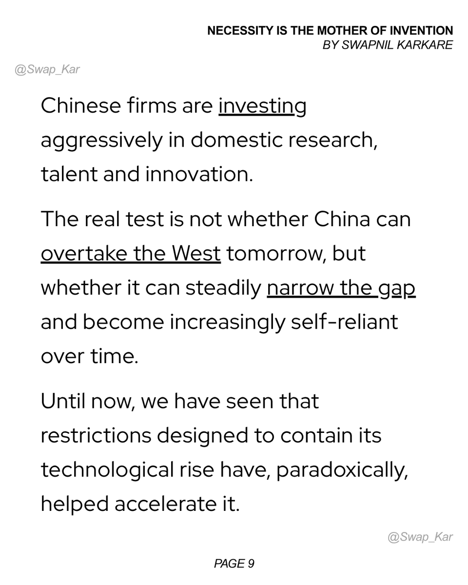 Swap_Kar's tweet photo. It was whether #China could steadily close the gap while becoming less exposed to external disruption. On both counts, the direction of travel is now difficult to ignore.
Read more on @NDTVProfit 
Link - https://t.co/48T8PR7bA4
(5/5) https://t.co/VBN4EniJ36