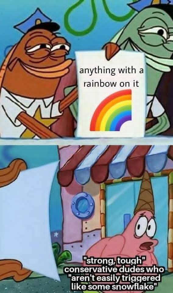 DaAngryOstrich's tweet photo. Rainbows trip MAGA out https://t.co/xd3vX0Omw8