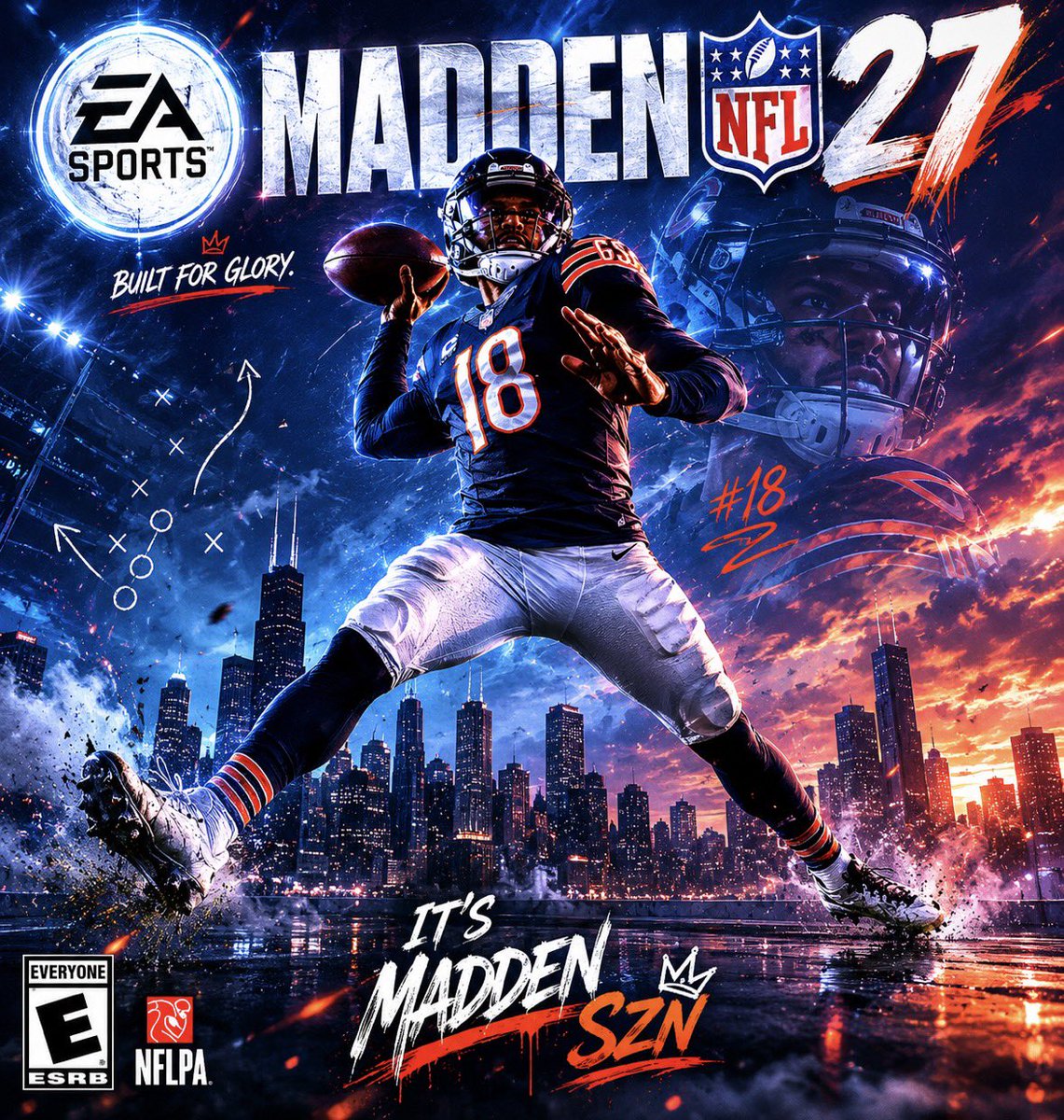 TCTone's tweet photo. I’m all for Caleb Williams as the Madden cover, but my God this shit is ass.

How fucking uncreative can you possibly be?

ChatGPT did this in 12 seconds, you’re telling me we couldn’t have some graphic designers on payroll do better than a stock photo of Caleb?

Do better. https://t.co/h0dxjft1n8