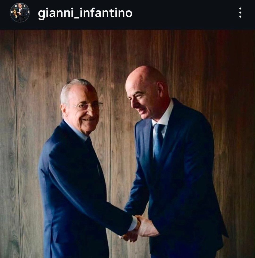 Llourinho's tweet photo. Infantino haciendo campaña para Florentino. Como va a ser posible esto si el Real Madrid está contra todo y contra todos. https://t.co/2BQzfpiVVh