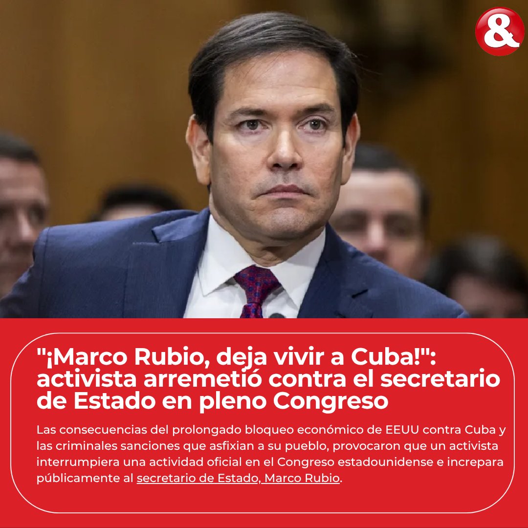 CarasyCaretasuy's tweet photo. El activista estadounidense Tighe Barry acusó en pleno Congreso al secretario de Estado, Marco Rubio, de asesinar al pueblo cubano.

▶️💻🔗https://t.co/d7zmHdaYO7 https://t.co/Fiz075dqYi