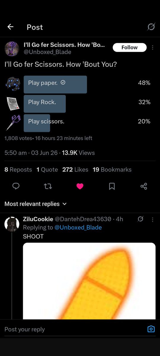 hellow_world12's tweet photo. @Unboxed_Blade Sir my paper turned into rock https://t.co/raMKvuPKBd