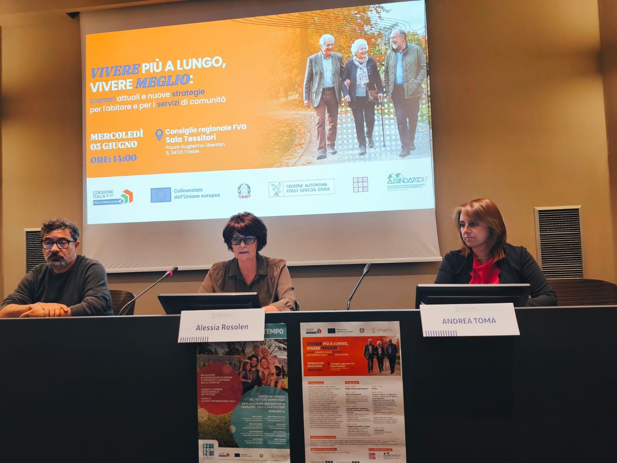 Assindatcolf's tweet photo. 🗣️“Il lavoro domestico, soprattutto quello di cura, ha bisogno di riconoscimenti, anche economici. Deve diventare parte integrante del welfare che garantisce la vita e lo sviluppo dei territori”.

L'intervento dell'Assessore @alessiarosolen nel corso del convegno in FVG https://t.co/fC5iLKqTjz