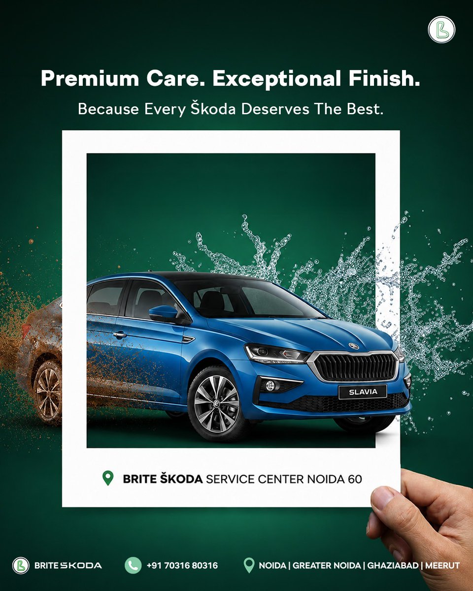 BriteSkoda's tweet photo. Give your Škoda the care it deserves with precision backed expertise in ever wash at Brite Škoda Service Center. 

Book your car wash service today at Brite Škoda Service Center.

📞 +91 70316 8031
📍 Noida | Greater Noida | Ghaziabad | Meerut

#BriteSkoda #SkodaService #CarWash https://t.co/UQo2wRWhU8