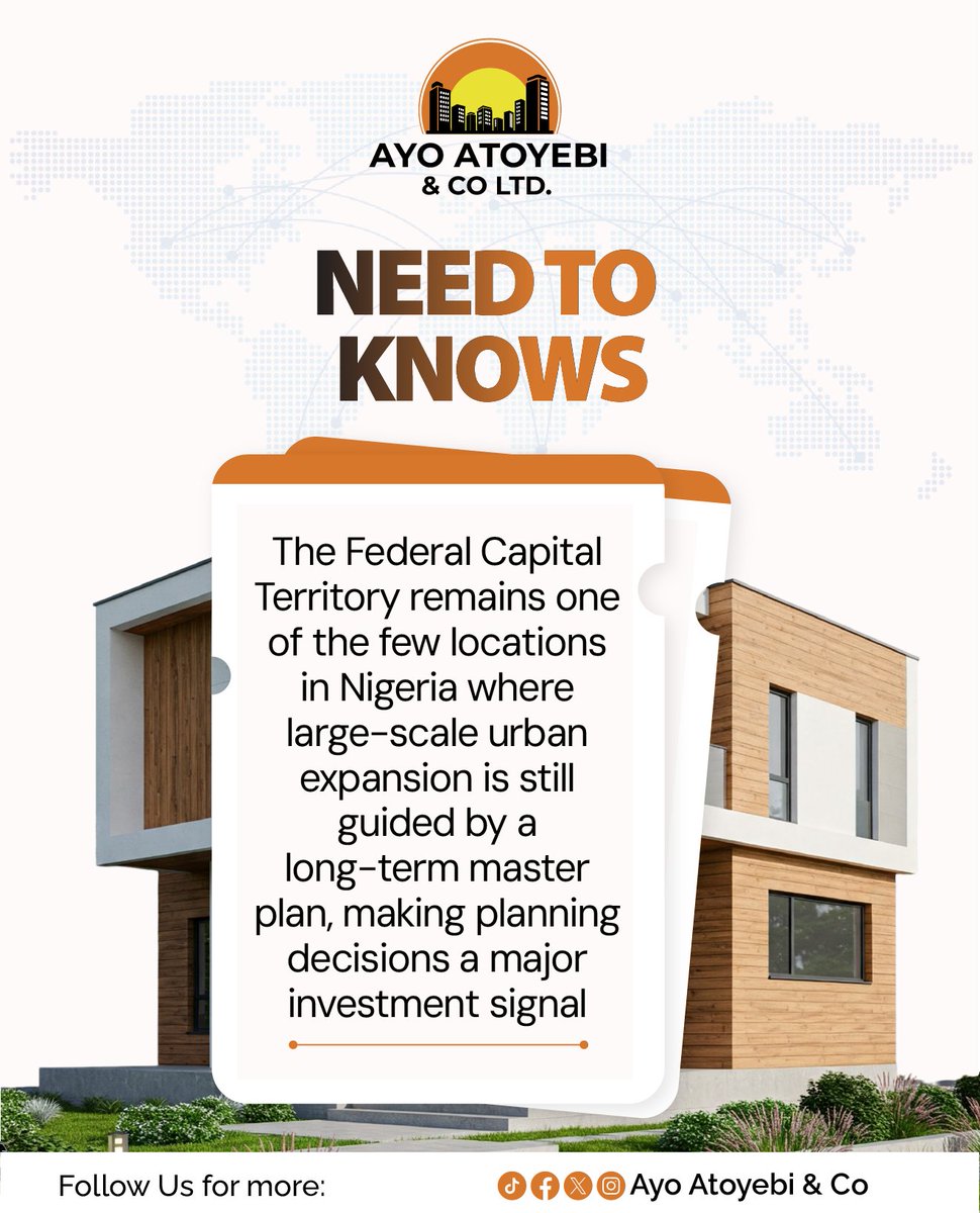 AyoAnd25089's tweet photo. Invest where growth is planned.
 Build where value is sustainable.
Position yourself where opportunities are emerging.
#Realestateabuja
#constructionNigeria https://t.co/aTT17edPRI