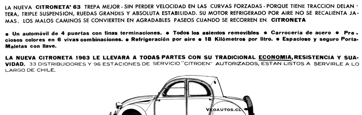 VeoAutos's tweet photo. Citroneta Chile 1963, año en que se producen 1.813 unidades y debuta la carrocería 4 puertas para versión local del Citroën 2CV; 425 cc 13 HP y que aumentará mismo año a 18 HP.

+ Info https://t.co/APuX9vfUIr

#citroneta63 #citroen2cv @Citroen @RiveraNotario @citroenchile https://t.co/V6OKPC3YJf