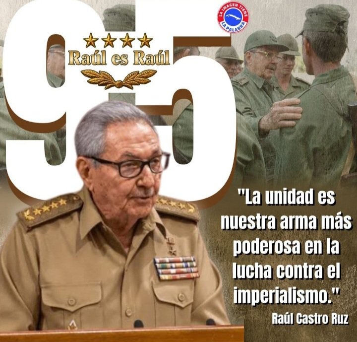 DAlejandro1927's tweet photo. Feliz cumpleaños 95 para nuestro General de Ejército. 
#RaúlEsRaúl https://t.co/MRnG4uUU3u