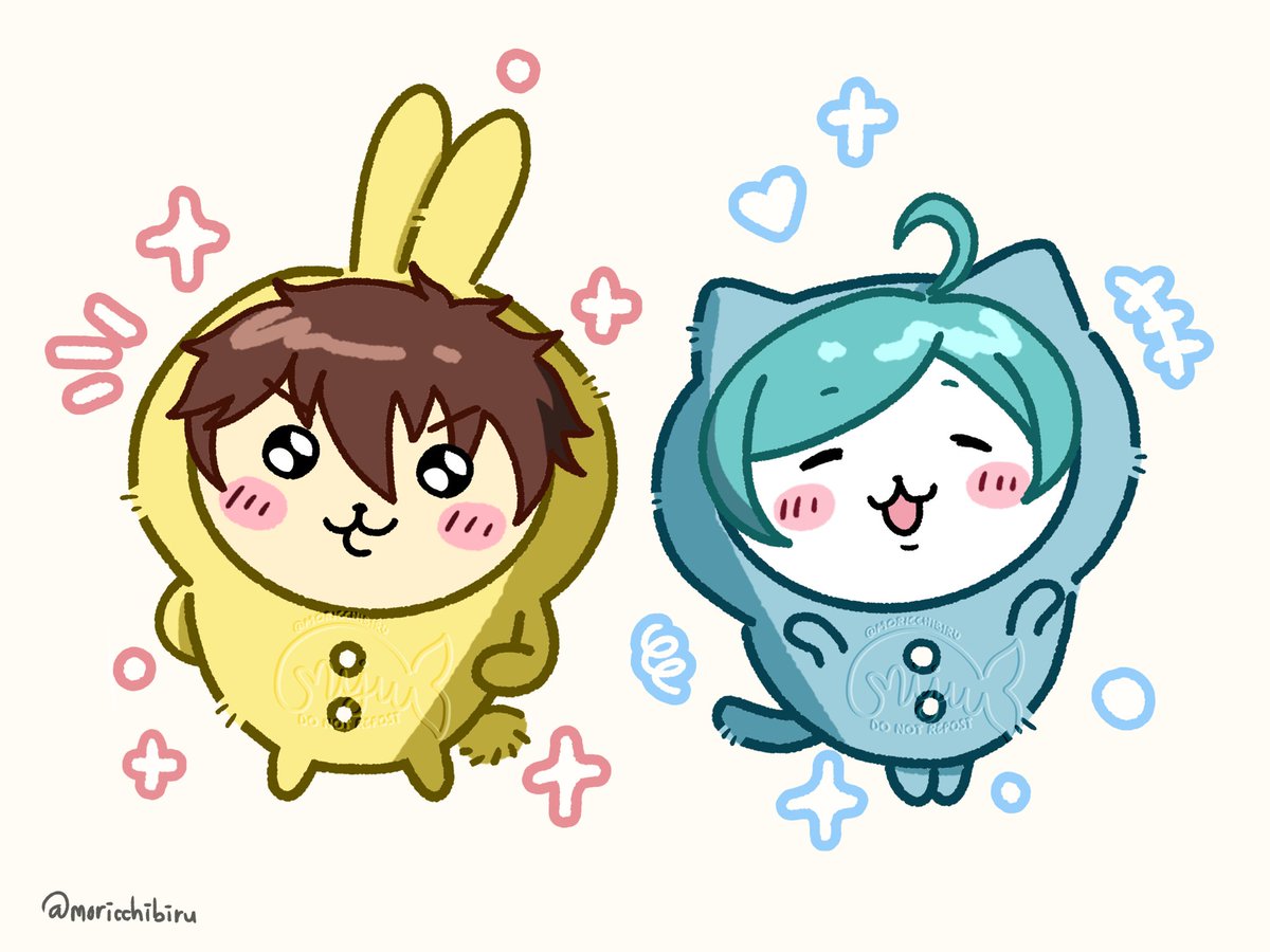 moricchibiru's tweet photo. And of course I must draw them❤️🩵 they are too cute not to be drawn #chiakana https://t.co/PrZSApMf84