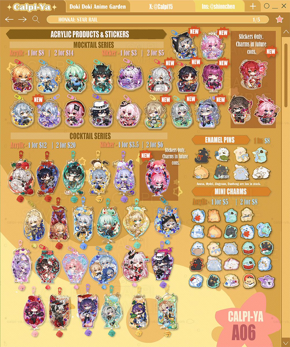 Calpi15's tweet photo. 🌟My Doki Doki Anime Market Catalogue🌟1/3
Booth: A6
Reservation via DM is now open (a small reservation gift included).
Reservation is strongly encouraged for puppynon plush as i won’t be able to bring many🥹
#Honkaistarrail #Lordofthemysteries #GenshinImpact #loveanddeepspace https://t.co/pwBox1uaat