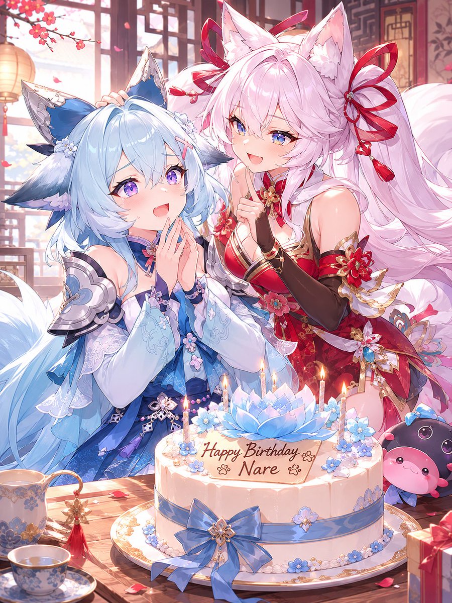 tukimori_degu's tweet photo. 今日はナレちゃんの誕生日🎂
#モンギル
#AIイラスト https://t.co/XlOerkTnLs