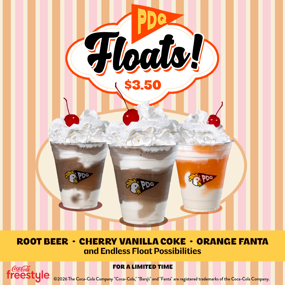 PdqChicken's tweet photo. The ultimate summer sip just landed at PDQ. Enjoy our lineup of summer floats now through July 29 at participating locations. https://t.co/E8SkM1AJFQ