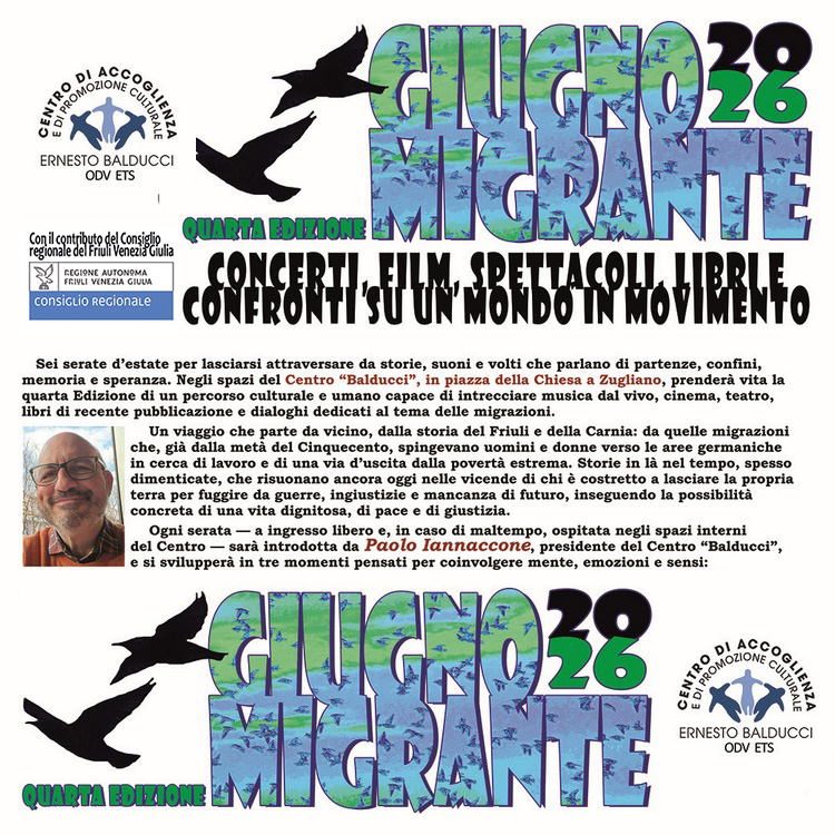 DeLuiseAngelo's tweet photo. Venerdì 5 giugno  18.30-19.30 
Concerto di Anthony Basso, chitarrista folk-blues

Testimonianze di migrazioni dal Friuli a cura dell'attore Stefano Rizzardi

19.30-20.30 Convivialità e sapori dal mondo

Ore 20.30-22. Presentazione del libro "Lavoro migrante. Exit, voice e ripro.. https://t.co/DYXBnBNnW7