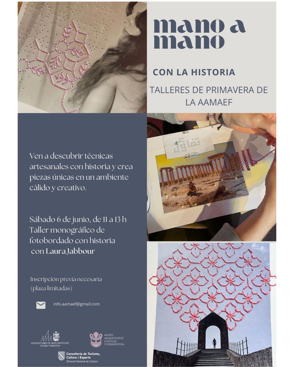 MAEFmuseu's tweet photo. 🌸 Tallers de Primavera – Fotobrodat amb història 🧵✨
Nova activitat conjunta de l'AAMAEF i el MAEF
-------
🌸 Talleres de Primavera – Fotobordado con historia 🧵✨
Nueva actividad conjunta de la AAMAEF y el MAEF. https://t.co/XeostOKK9v