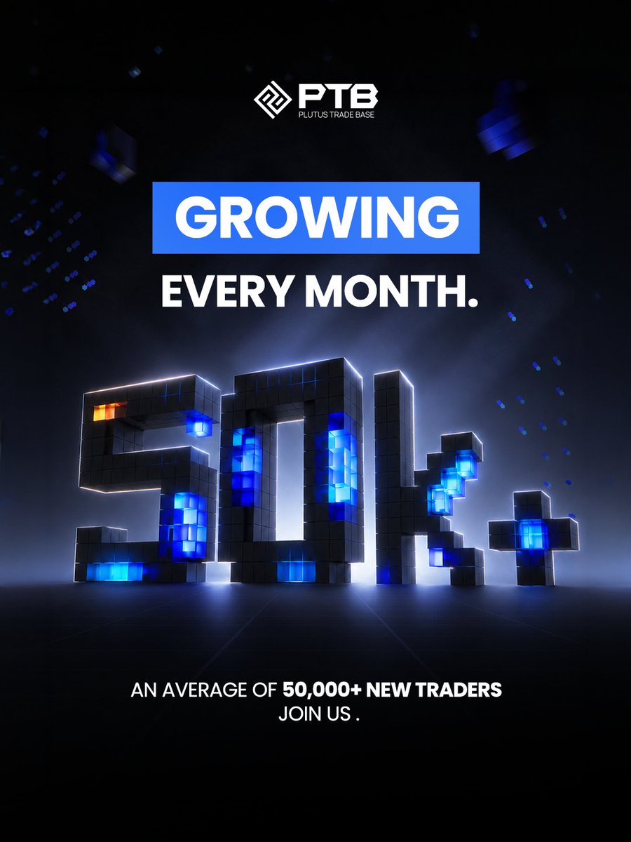 Plutustradebase's tweet photo. Growing every month. Trusted by more traders worldwide. https://t.co/U3tm1TXLPt
