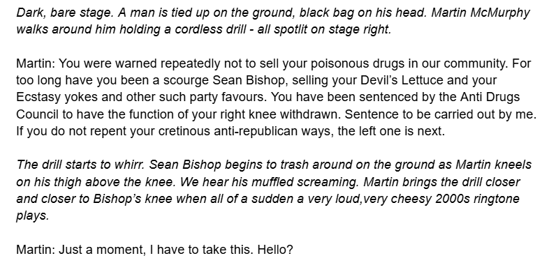 Brophyst's tweet photo. I'm writing the greatest Irish play of the 21st century https://t.co/JeCnPL7jMk