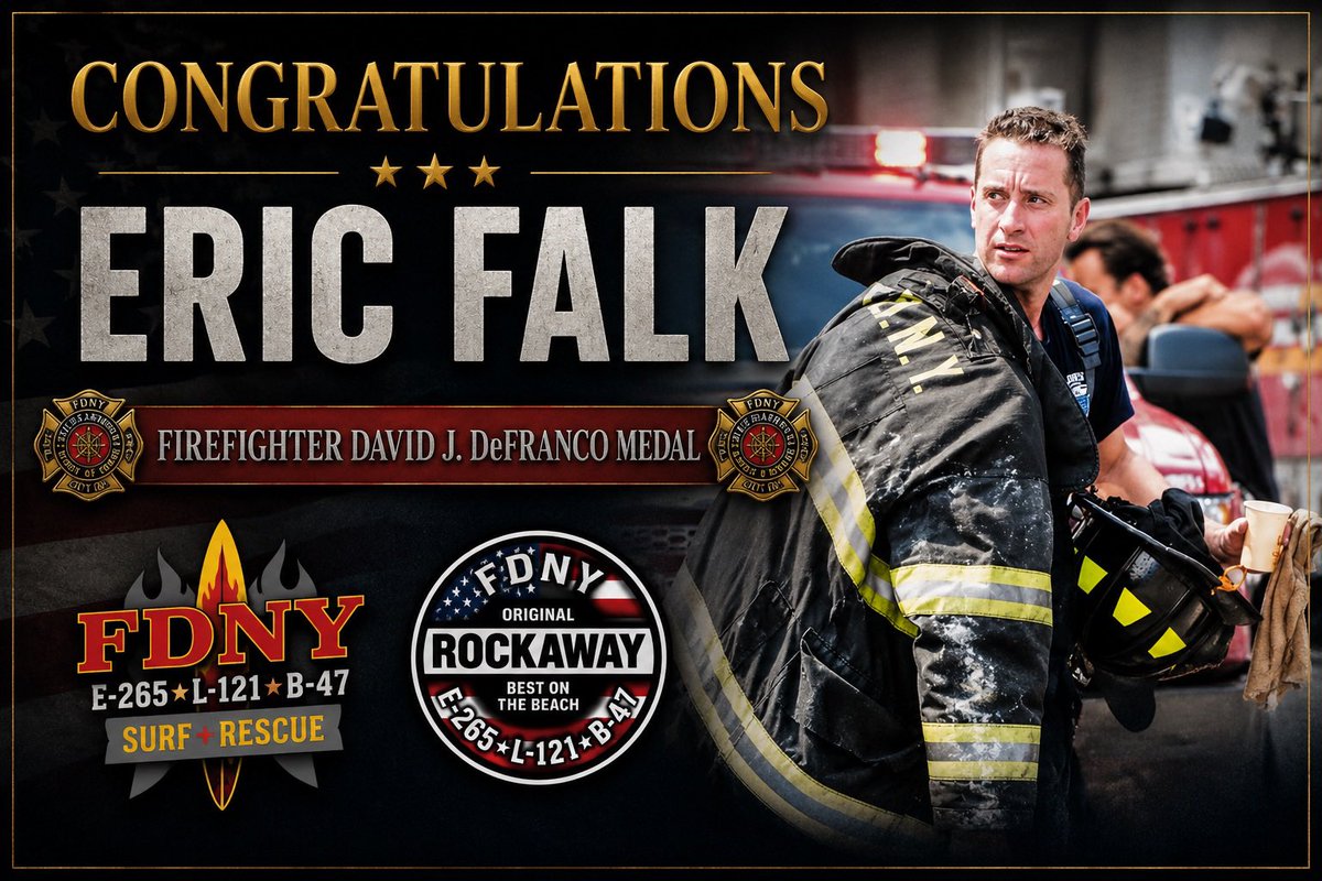 E265L121B47's tweet photo. A big congratulations to Eric Falk of Engine 265, who will be receiving the Firefighter David J. DeFranco Medal at today’s FDNY Medal Day Ceremony at New York City Hall.

#FDNY #BestOnTheBeach #Engine265 #Ladder121 #Battalion47 https://t.co/qpPtdPEeND