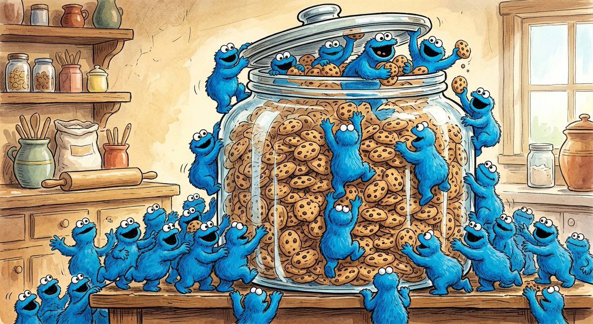 TheCookieChain's tweet photo. 🍪 Introducing Cookie Jar Buybacks! 🍪

As many of you know, we have always been against having all https://t.co/r6dioxzx9I creator fees controlled by a single person. After discussions with the community developers, we reached a new decision.

From now on, 25% of all https://t.co/r6dioxzx9I creator fee revenue will be used for $COOK buybacks. The purchased $COOK tokens will be bridged to Cookie Chain and stored inside the community multisig treasury called the Cookie Jar.

The Cookie Jar is a community-owned treasury created to support developers, fund ecosystem growth, and help organize future hackathons and community initiatives.

Today, we completed our first buyback, purchasing 10 million $COOK from the market. These tokens were bridged to Cookie Chain and successfully added to the Cookie Jar treasury.

More trading means a bigger Cookie Jar. A bigger Cookie Jar means more resources for builders, more community events, and a stronger Cookie Chain ecosystem. 🍪⛓️
