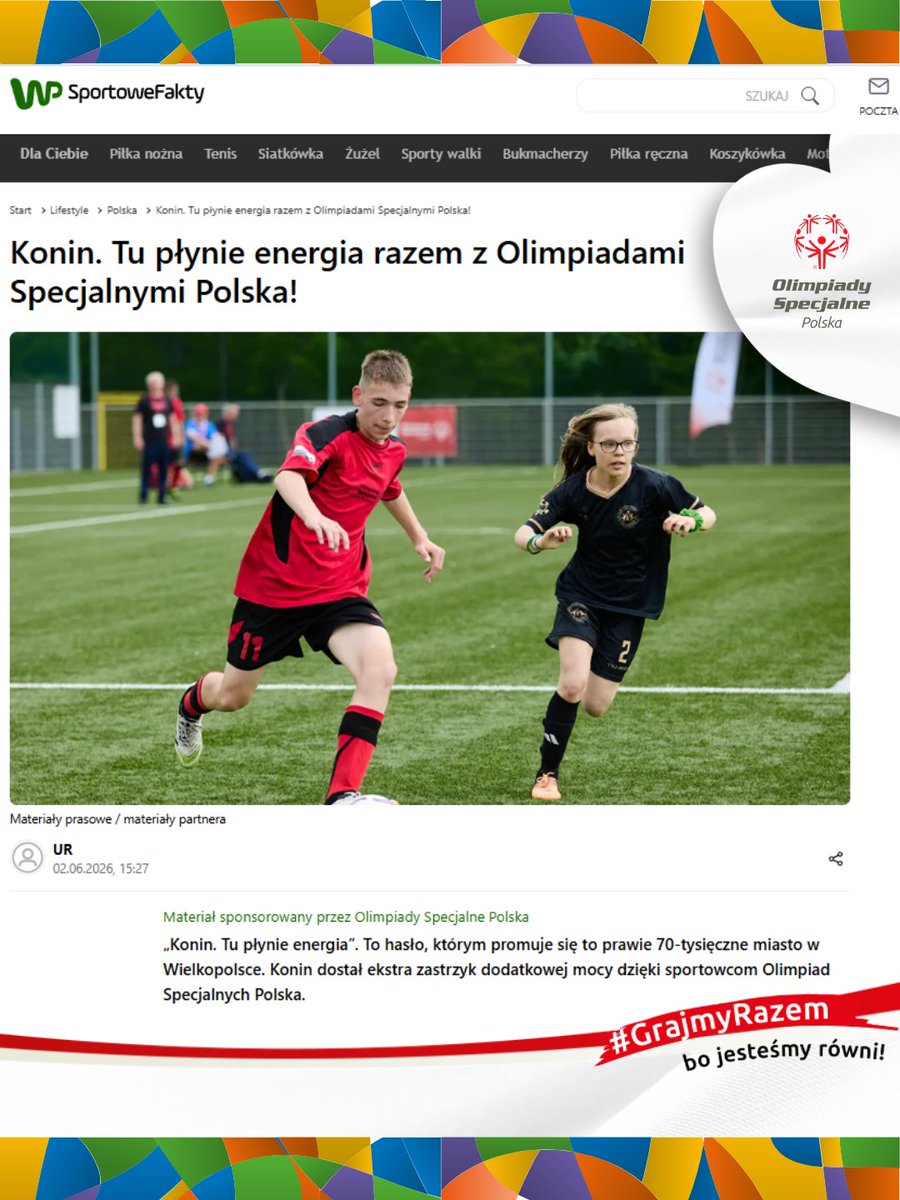 OlimpiadySpec's tweet photo. Zapraszamy na relację z II części XIII Ogólnopolskich Letnich Igrzysk Olimpiad Specjalnych w Koninie w WP Sportowe Fakty📰 @WPSportoweFakty @wirtualnapolska https://t.co/25kK6OkIBD