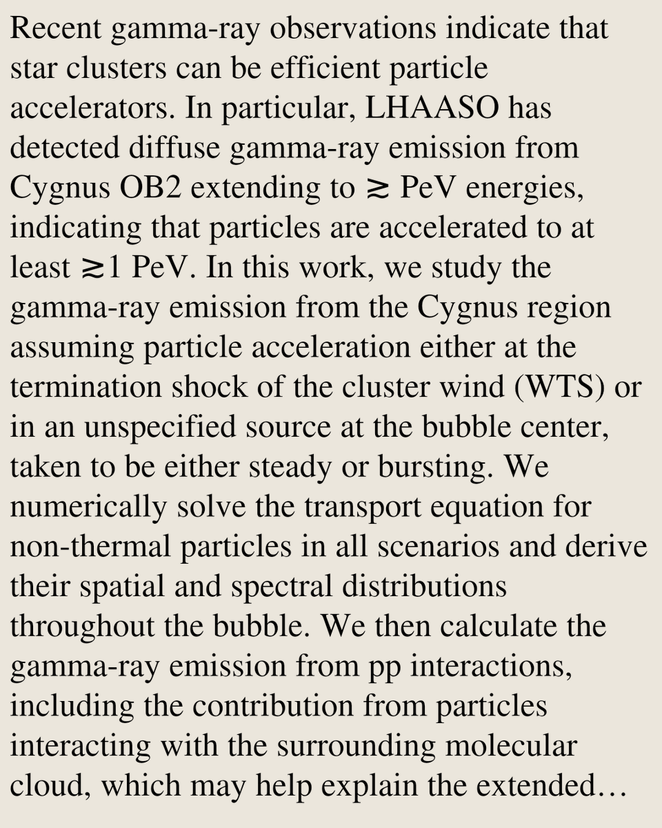PRXI's tweet photo. Suppressed diffusion and gamma-ray emission from the Cygnus Bubble

Ben Li, Pasquale Blasi, Elena Amato
https://t.co/1EpEb4WC2F [𝚊𝚜𝚝𝚛𝚘-𝚙𝚑.𝙷𝙴] https://t.co/rhPW3NU5jq