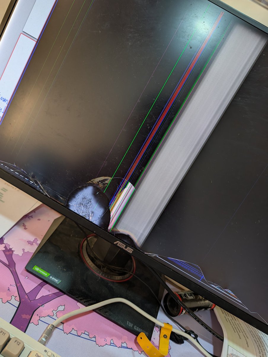 nidhal_co's tweet photo. RIP my monitor. It served me well over 4 years, but all good things come to an end 💔 https://t.co/O7aZAlMYy6