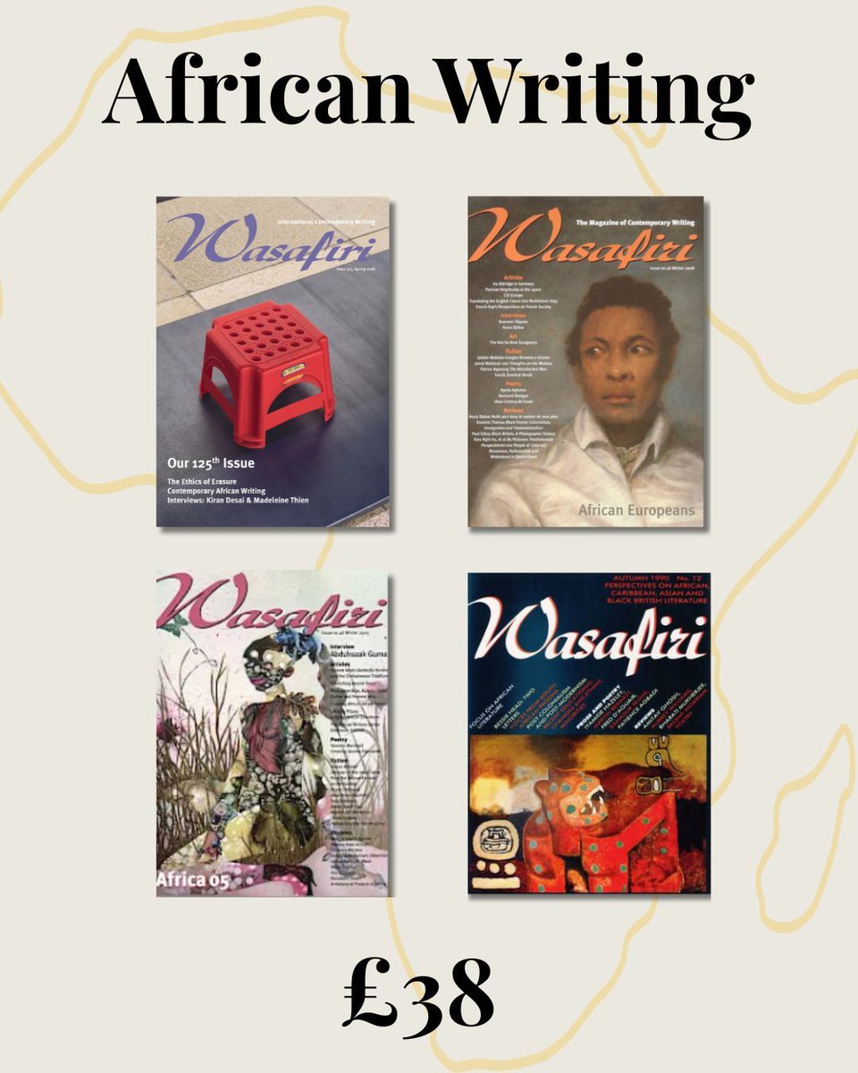 WasafiriMag's tweet photo. Deepen your knowledge of contemporary African literature from our magazine archives 🌍

Spanning 1990-2026, the bundle includes: interviews with Earl Lovelace &amp; Nobel Prize-winner Abdulrazak Gurnah; fiction from Lília Momplé &amp; Brian Chikwava; and more!

https://t.co/9NWnj5gJBR https://t.co/MkXNhLFiQR