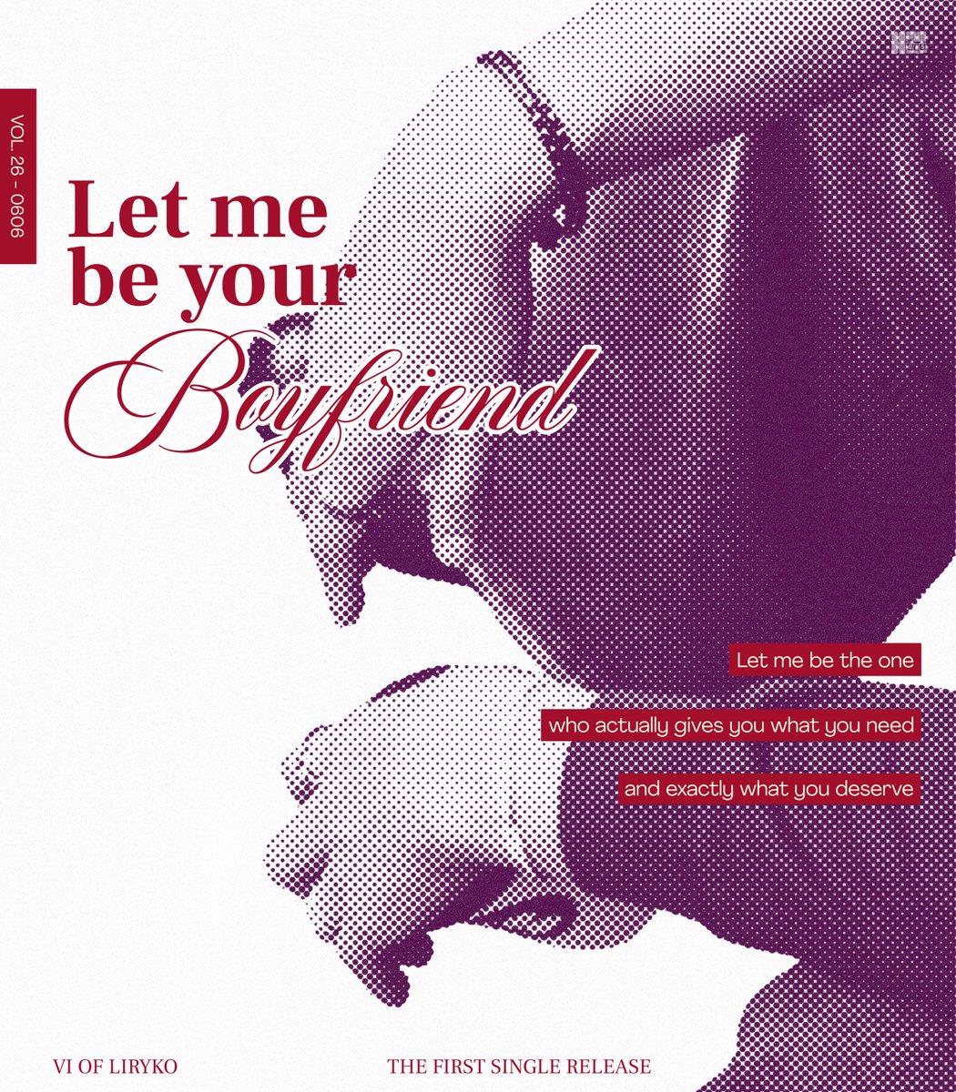 ITSLIRYKO's tweet photo. ㅤㅤ ㅤㅤ

    🎞️ #VI 'Boyfriend' Concept Photo 1

    Don’t be scared, let me in.
    I just want to be your boyfriend.
    ➫ 2026.06.06 6PM (KST)

⠀ #LIRYKO ✮ #VI_Boyfriend  
    #TheLirykoWay 📼˚₊ ⊹

ㅤㅤ ㅤㅤ https://t.co/zkpkmOqUks