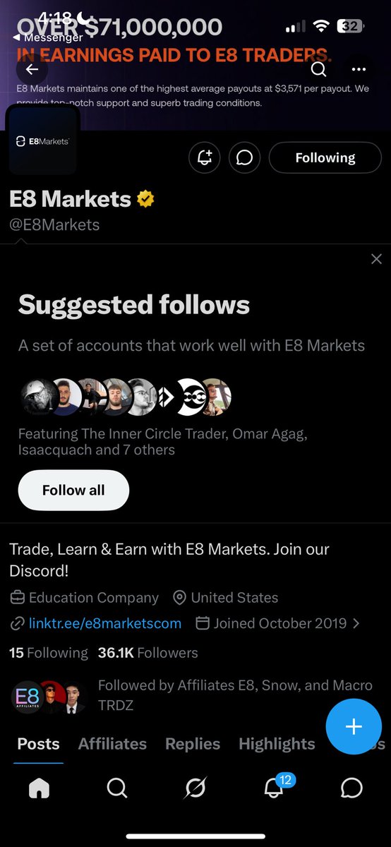 kferrooo's tweet photo. @MacroLeveraging @E8Markets @E8Affiliates @Madrict1 @tradephantoms @MrBlackTrading https://t.co/3vkBHTgPcl