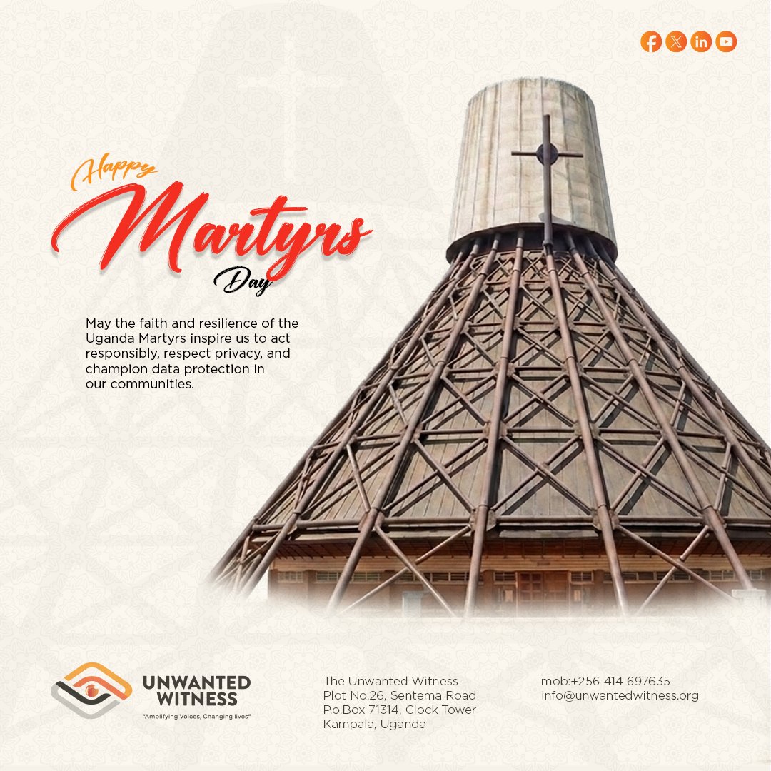 UnwantedWitness's tweet photo. On this Martyrs' Day, we honor the Uganda Martyrs whose faith, courage, and sacrifice continue to inspire generations. 

May their legacy remind us of the importance of integrity, conviction, and service to others.

 Happy Martyrs' Day. https://t.co/JoXCILfspS