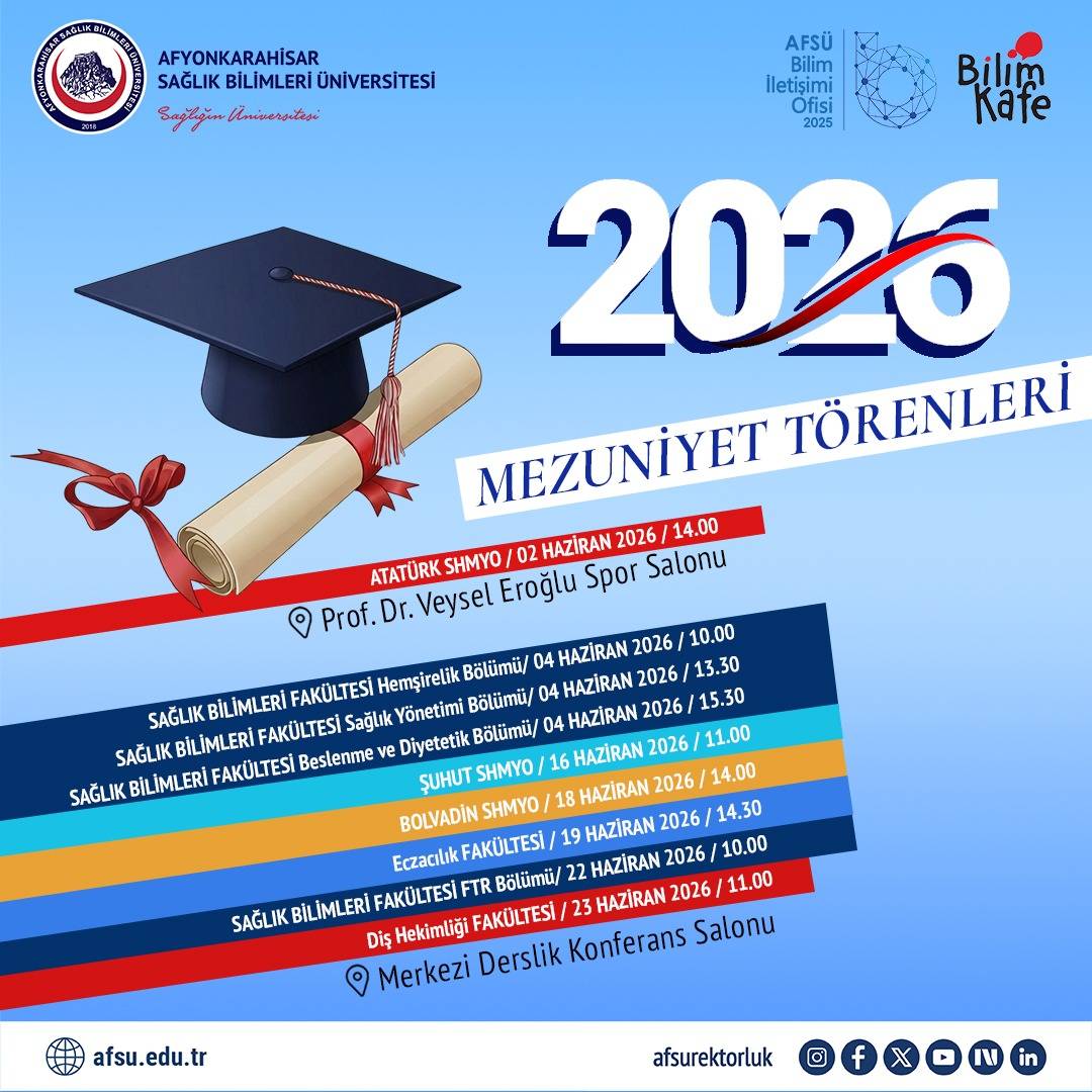 afsurektorluk's tweet photo. 2026 Mezuniyet Törenleri
#afsü
#sağlığınüniversitesi
#afyonkarahisar https://t.co/6Fe4uGMupT