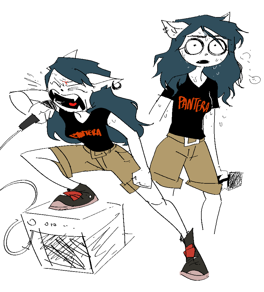 moonlordress's tweet photo. Claire if she was a butch-leaning alt-metal singer with objectionable political views https://t.co/TsJjoHVriK