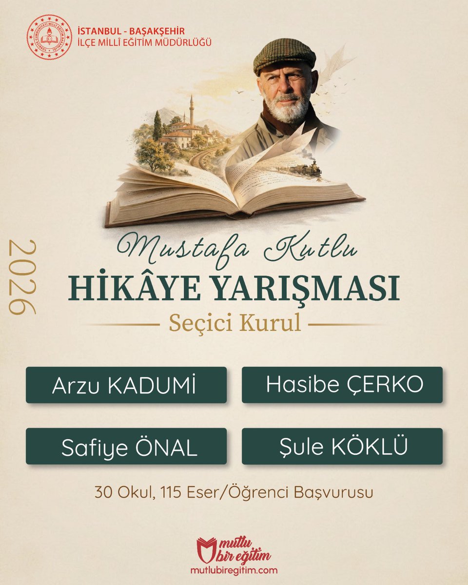 mutlubiregitim's tweet photo. Mustafa Kutlu Hikâye Yarışması Sonuçlandı! 🌾✍️

Bir nehir gibi akıp giden zamana, yazdıkları özgün hikâyelerle kalıcı birer çentik atan; kelimelere can, fikirlere istikamet verip bu yarışmaya başvuran bütün öğrencilerimizi tebrik ederiz. 

@ahmetcoskun6134 https://t.co/lNwhWhhTdg
