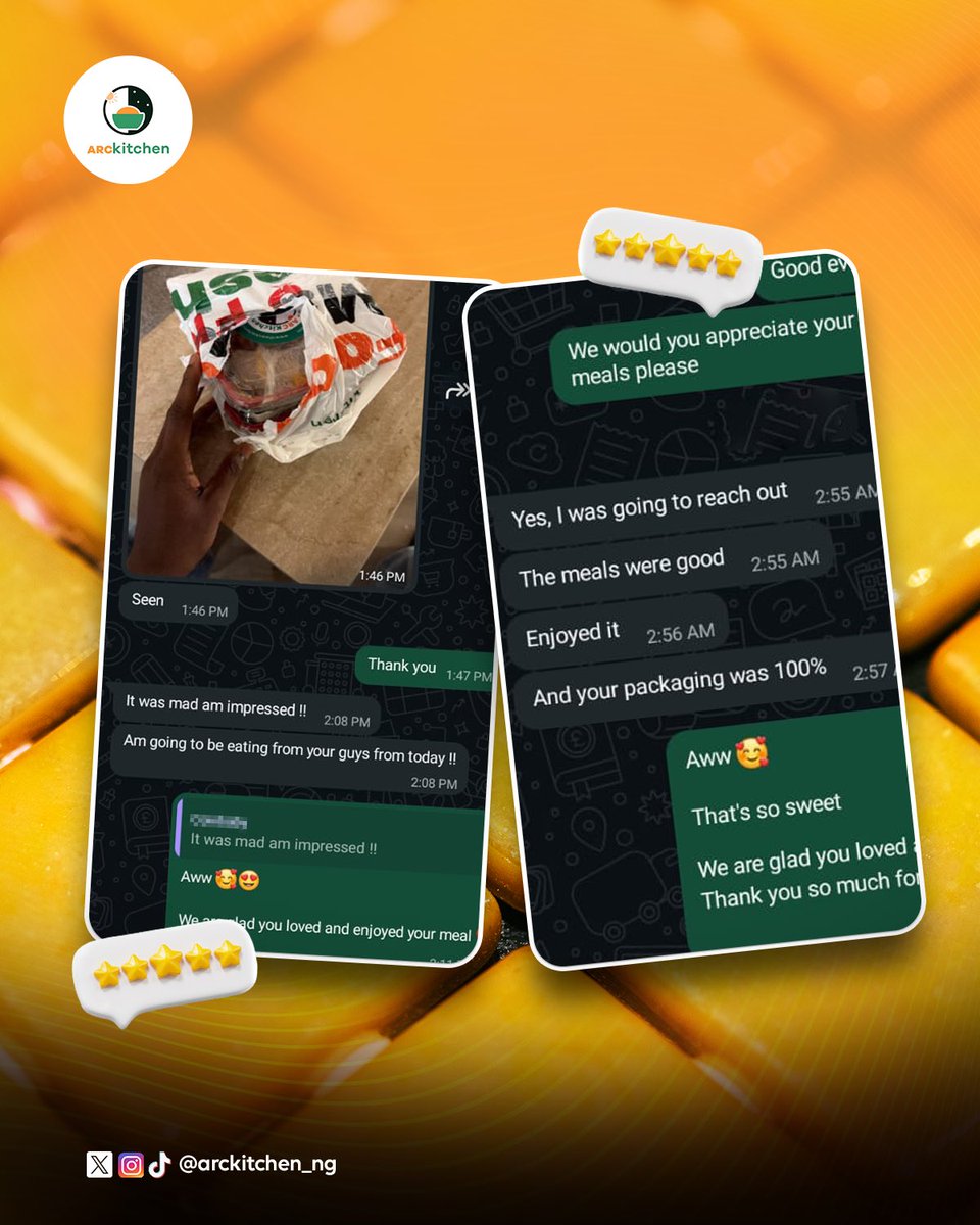 arckitchen_ng's tweet photo. Let’s start the day with these reviews from our ArcEaters. Your feedback keeps us going, we look forward to them. https://t.co/RHhWOHe0AV