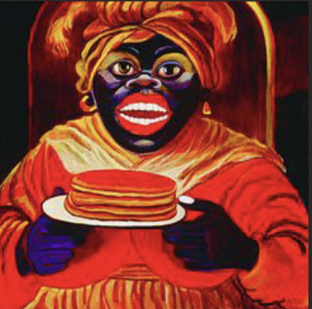 VinceMPerry's tweet photo. Aunt Jemima was not a real person. Several people including Nancy Green played the part based on the mammy archetype. Blacks of the area were often referred to as uncle or aunt rather than shown the respect of Mr., Mrs., or Miss. 

The image changed over the years from the obese female Black domestic with a head rag to a slimmer version with no head rag but many remember it being rooted in a vaudeville caricature. Many products change logos/branding as times change,without altering the product.