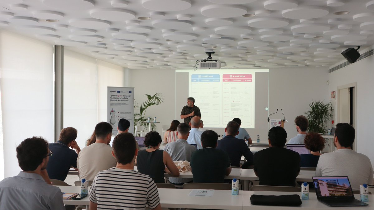 DynamoProjectEU's tweet photo. The Dynamo Summer School starts today! 🎉

Over the next two days, students, researchers, and experts will come together to discuss photonic architectures, ultrafast imaging, and the future of light manipulation.

Let's get started! https://t.co/UE2y7KJoNB