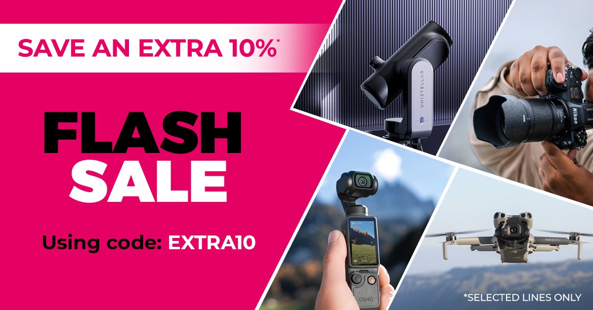 jessops's tweet photo. For a limited time, save up to an extra 10% on selected photography equipment. Whether you're upgrading your current kit or investing in something new, now is the perfect time to shop and save.

Use code EXTRA10 at checkout before the offer ends 👉🏼 https://t.co/aMUMk2cEYx https://t.co/dPVAZ61yHK