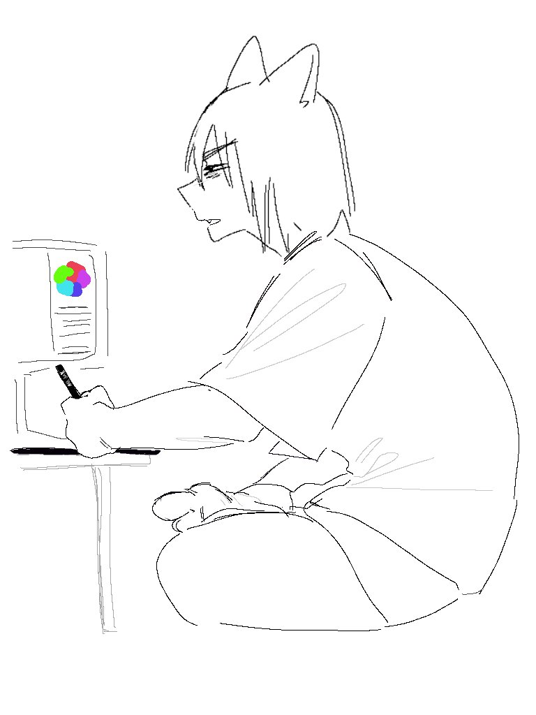 Ren1164617's tweet photo. Idk just me and my small ahh table #oc https://t.co/6cHOgfuYRf