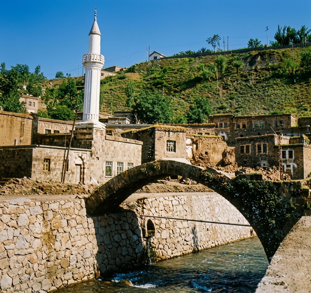 FotorafBitlis's tweet photo. Tarihi Hatuniye köprüsü ve Hatuniye Camisi 1975 yıllarından bir görünüm. ⏳

-Bitlis https://t.co/PECwaEls57