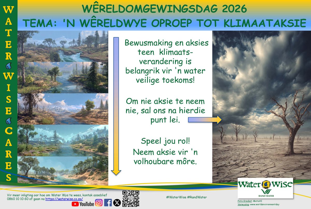 water_wise's tweet photo. World Environment Day is celebrated on 5 June 2026.
Theme: A Global Call for Climate Action https://t.co/GanJaazf5N