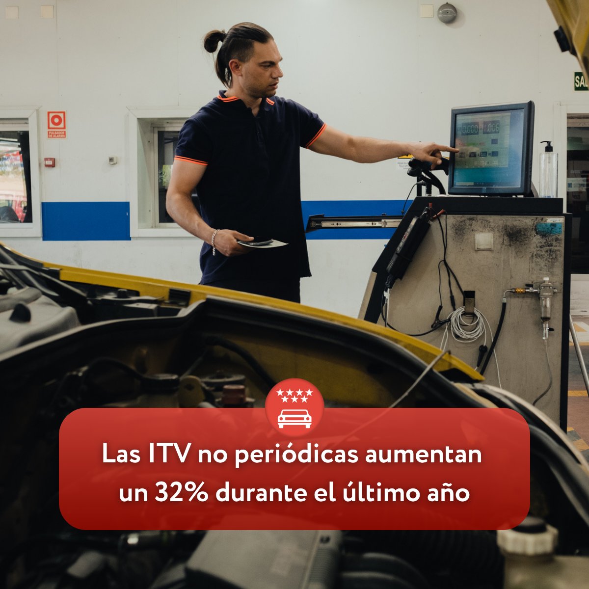infoMadridITV's tweet photo. 🤔 ¿#SabíasQue existen las inspecciones técnicas no periódicas?

🚗📊 De acuerdo con los datos facilitados por el Archivo de Vehículos de la @ComunidadMadrid, se han realizado 27.388 inspecciones no periódicas en el primer trimestre de 2026.
 
#ITVMadrid #ITVSalvaVidas https://t.co/JAYBLOL5uQ