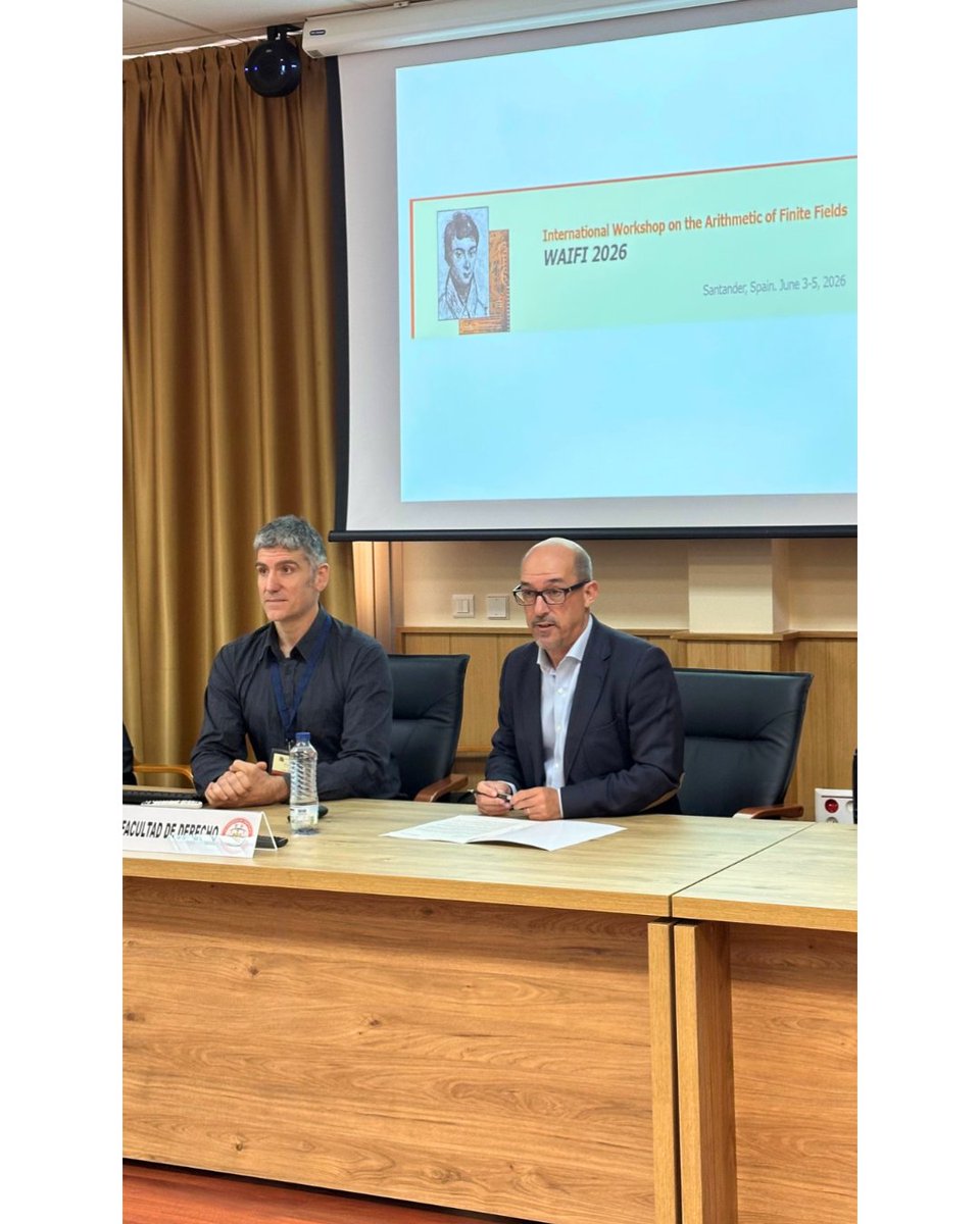 BureauSantander's tweet photo. Álvaro Lavín, Concejal de Innovación, Comercio, Mercados y Relaciones Institucionales ha asistido a la inauguración de WAIFI 2026 (Workshop on Applications of Finite Fields).

#SantanderConventionBureau #Santander #Congresos #Cantabria #MICE https://t.co/9VJwlXGk2y