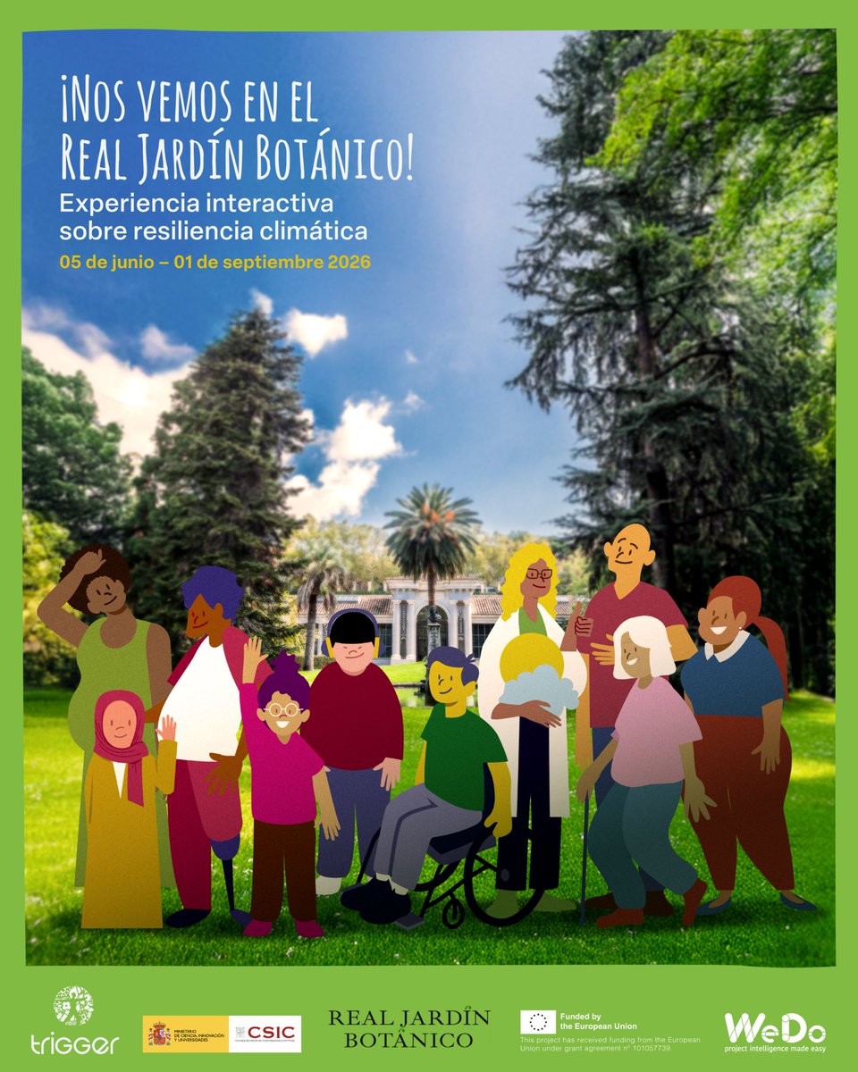 RJBOTANICO's tweet photo. Desde el 5 de junio, #DiaMundialDelMedioAmbiente, diez personajes escondidos en el @RJBOTANICO @CSIC invitan a descubrir cómo el cambio climático afecta a nuestra salud  y vida cotidiana. @trigger_project
Experiencia interactiva incluida con la entrada.
https://t.co/7KmOHqkoGf https://t.co/aUtOcEIHi5