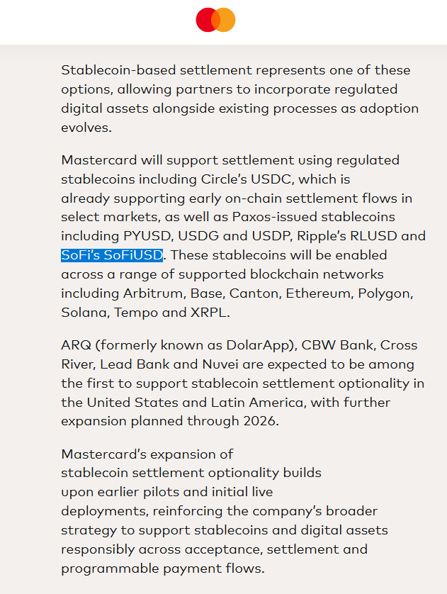 insiderinvests's tweet photo. Holy sh*t

$SoFi Mastercard just rolled out today SoFiUSD settlement https://t.co/ztYdCAjsZQ