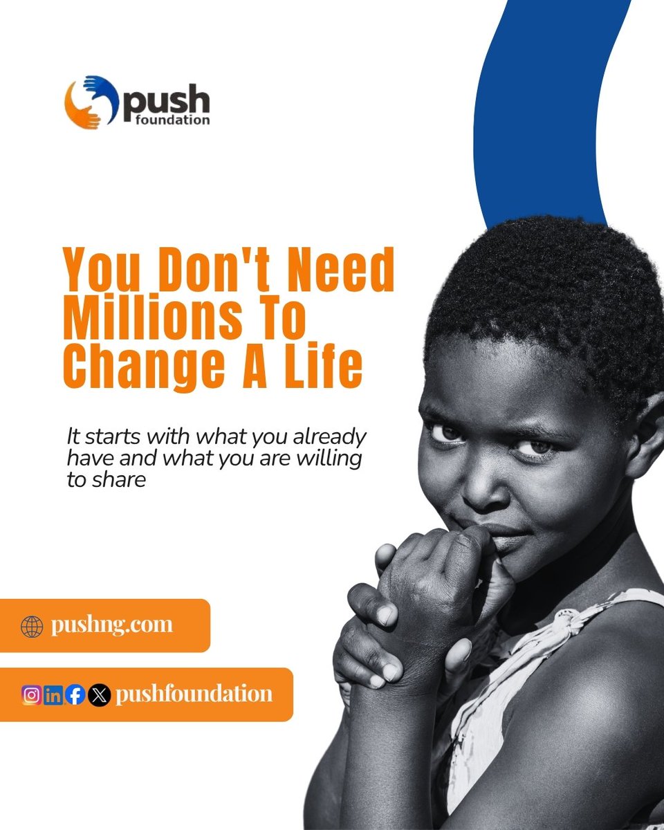 officialpushng's tweet photo. Impact begins with the simplest things. A listening ear when someone feels unheard. A word of encouragement when someone is ready to give up. A hug. A kind gesture. A meal shared. A helping hand extended. It all counts! https://t.co/AQI7jpHbYu