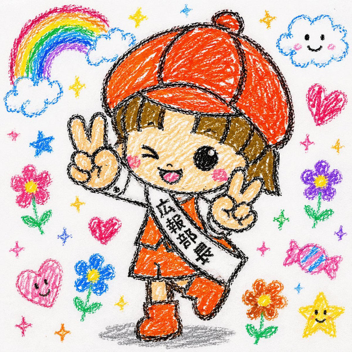 HS_Kutsuna's tweet photo. エミちゃんクレヨンで生成してみた🖍️
#エミちゃん 
きゃわ https://t.co/nrJYY83Zrk