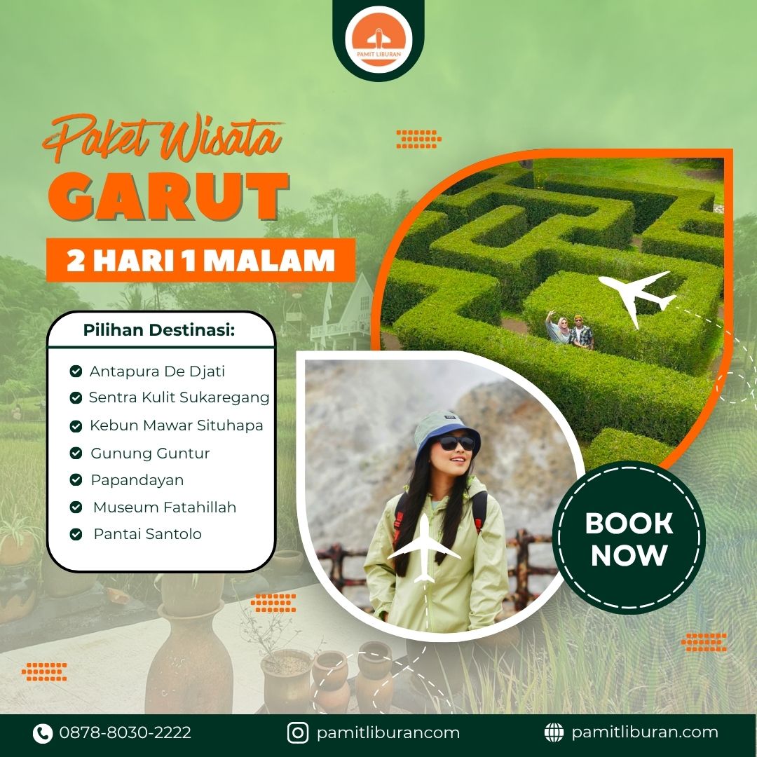 pamitliburan's tweet photo. Cuma punya waktu akhir pekan? Tetap bisa liburan seru ke Garut 2 Hari 1 Malam!

Nikmati suasana alam yg sejuk, serunya jeep offroad di kaki gunung, berburu oleh-oleh khas Garut, hingga bersantai di destinasi wisata favorit yg bikin pikiran kembali fresh. 

https://t.co/UyHF6GdWha https://t.co/wEfUaEqbt1