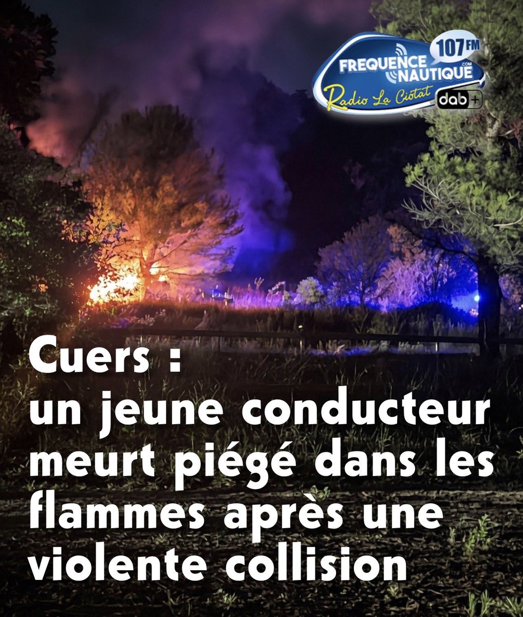 FREQUENCENAUTIQ's tweet photo. Un drame…
Accident mortel à Cuers (Var) : un jeune conducteur meurt piégé dans les flammes, après une violente collision
➡️ https://t.co/lcIEg0VmjU https://t.co/ukjaTXcZUV